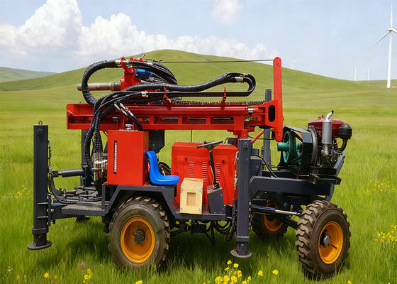 Tire-mounted Self-propelled Automatic Borewell Machine In Mountainous Areas