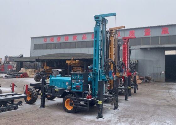 Pneumatic Deep Well Drilling Rig Hundred Meters With Diesel Engine Large Capacity