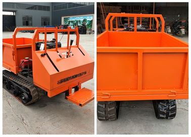 1トンの小型ゴム製自己のローディングはダンプのクローラー運送者のオレンジ色を追跡しました