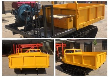 タイプ4トンの歩行の小さいトラック運送者車の黄色色の小型クローラー ダンプ
