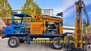 強力な井戸掘削装置 200M の深さ